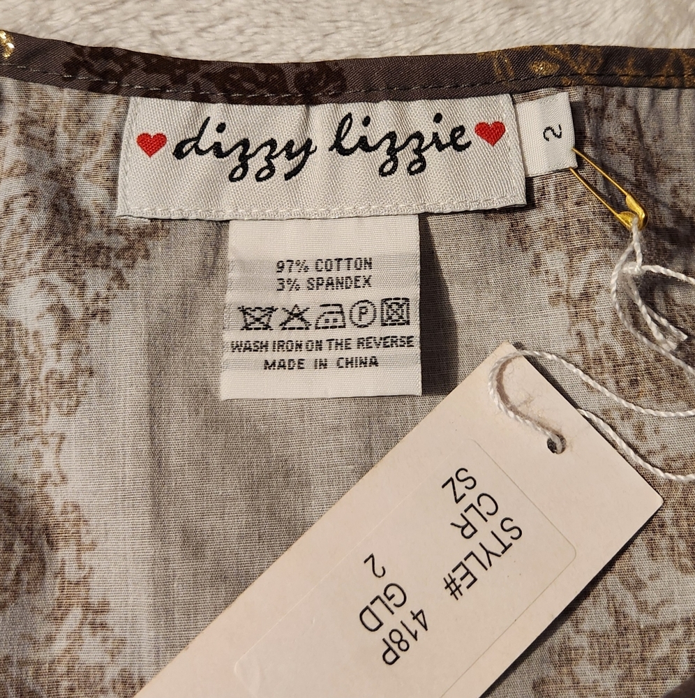 NWT VINTAGE Dizzy Lizzie Skirt, Size 2 - Picture 5 of 7